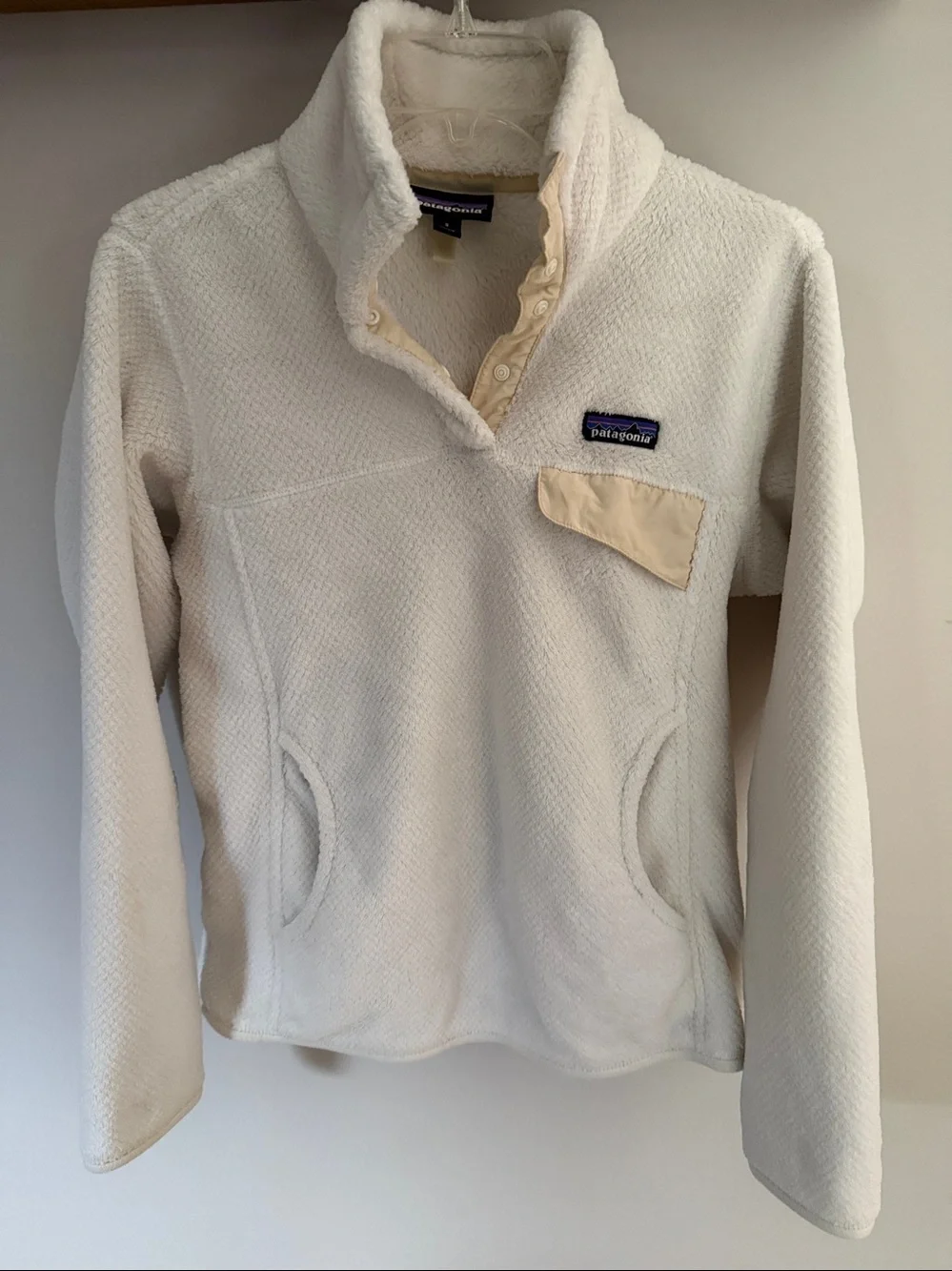 Patagonia Re-Tool Snap-T Pullover Fleece Cream Small